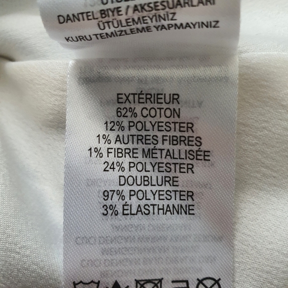 Forever New Size 12 Sleeveless Grey Ivory Jacquard V Neck Pleated Mini Dress - Picture 8 of 14